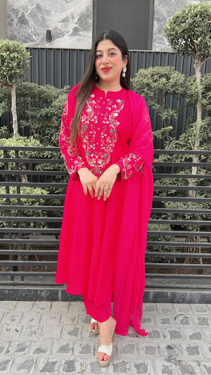 "ROSHNI"-ANARKALI THREE PIECE SUIT SET
