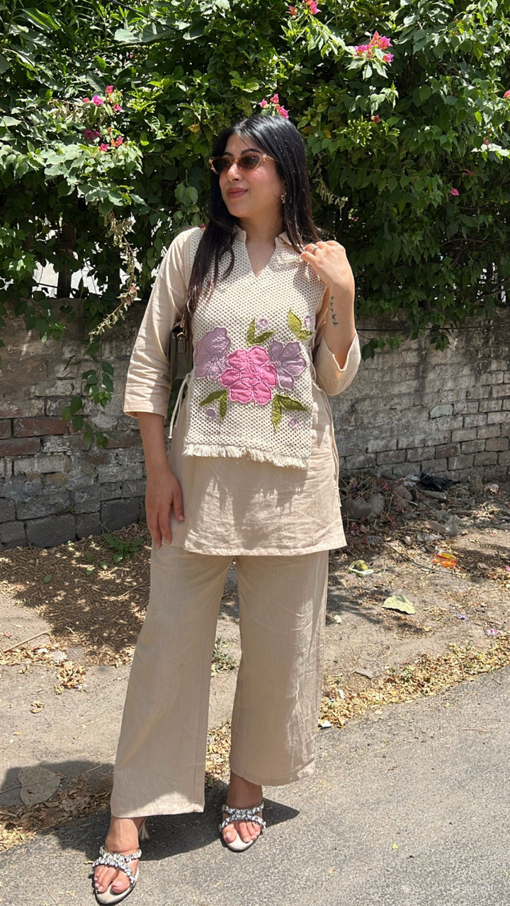 "lily"-floral two piece co-ord