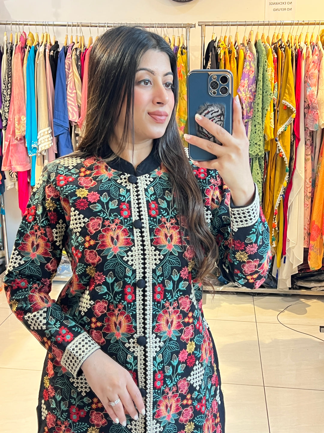 "ZAFAR"-3 PC WOOLEN EMBROIDERY CO-ORD