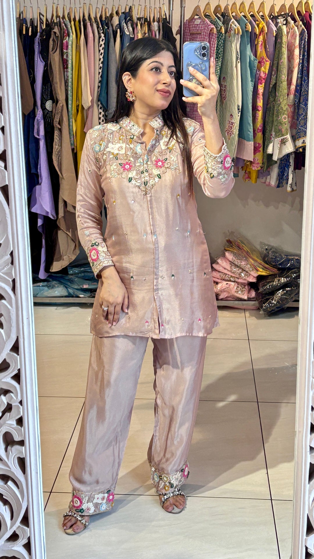 "kiara"-festive embellished two piece set