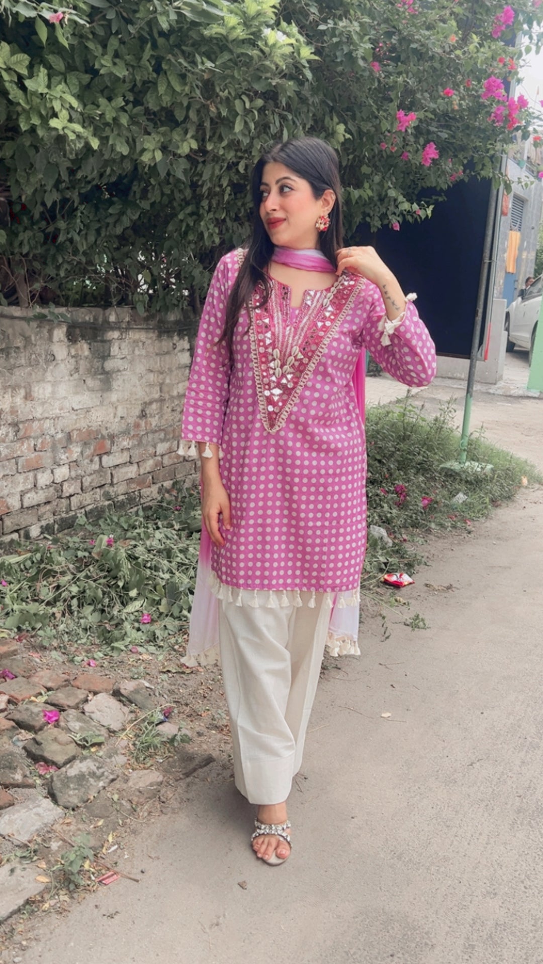 "laira"-festive farshi three piece set
