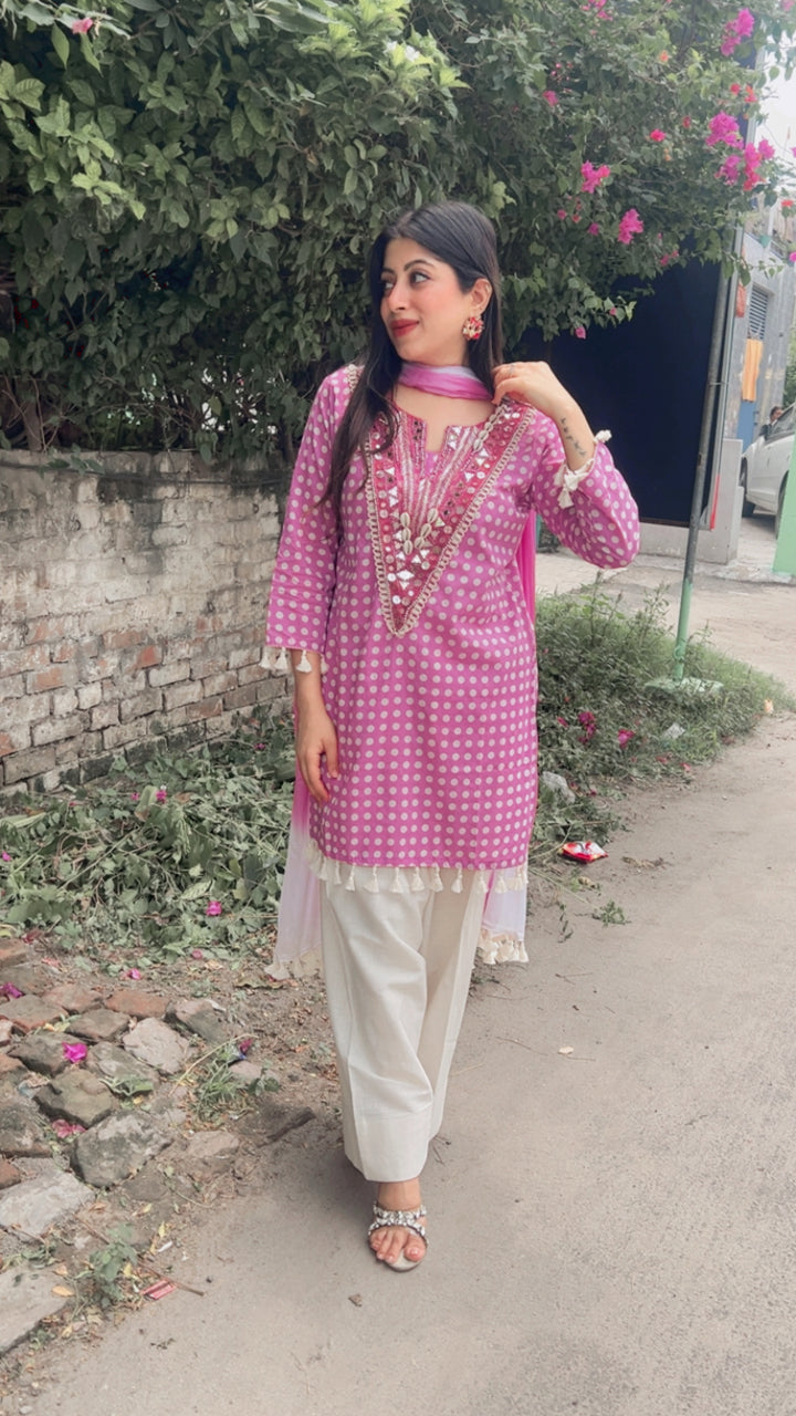 "laira"-festive farshi three piece set