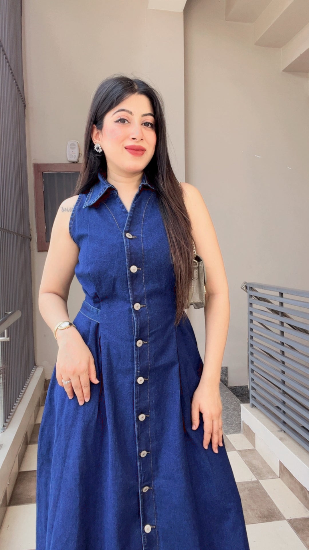 "ZYNA"-DENIM DRESS