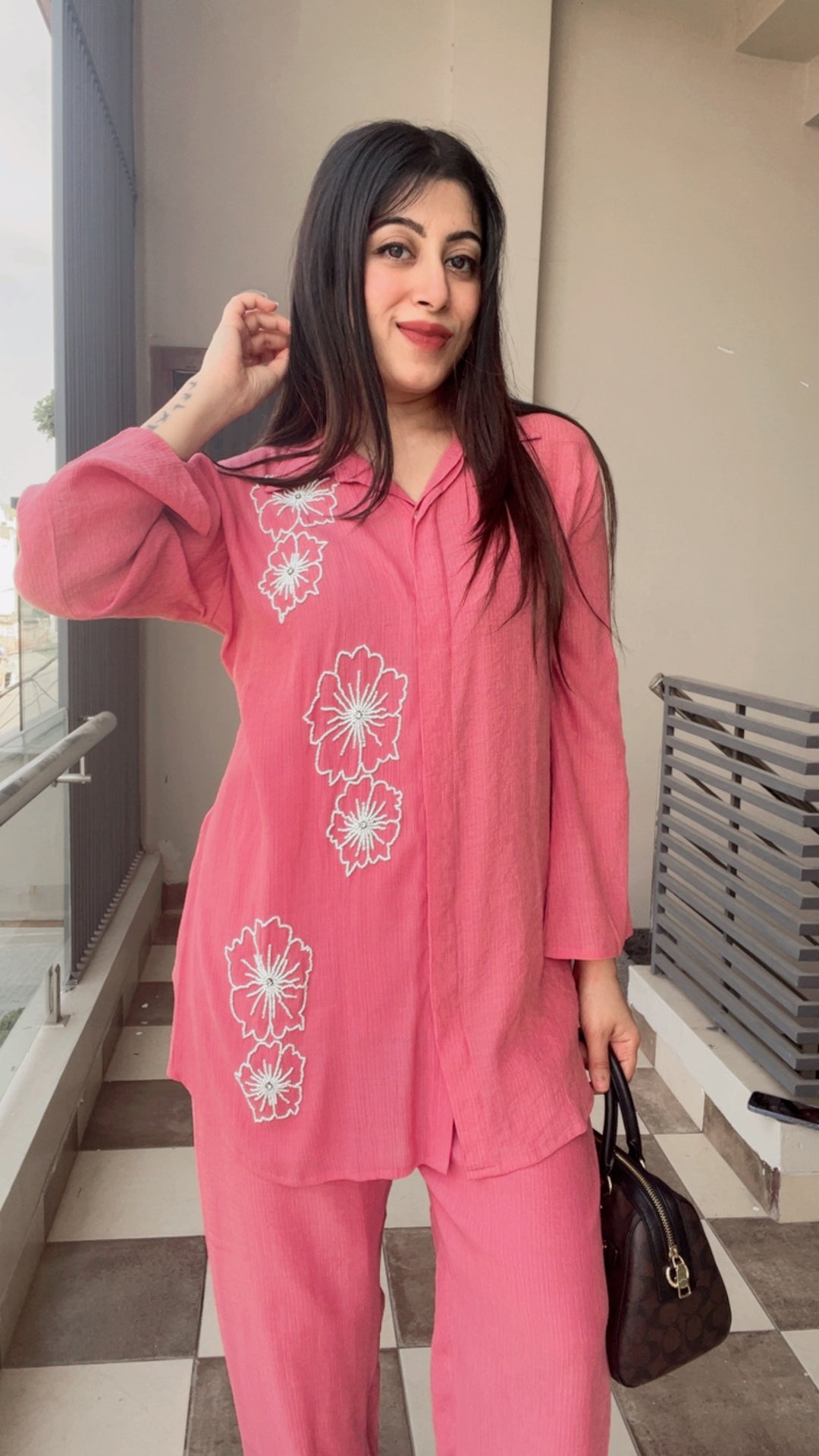 "DAISY"-FLORAL HANDWORK CO-ORD
