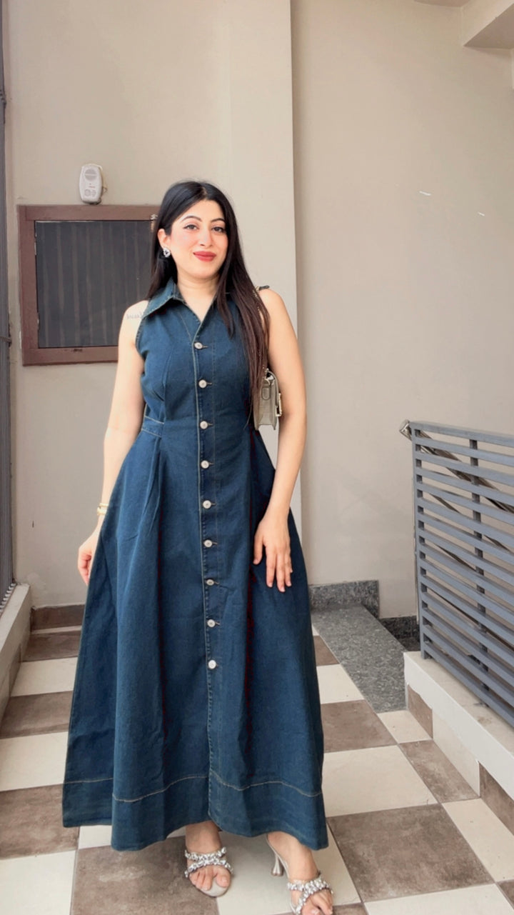 "ZYNA"-DENIM DRESS