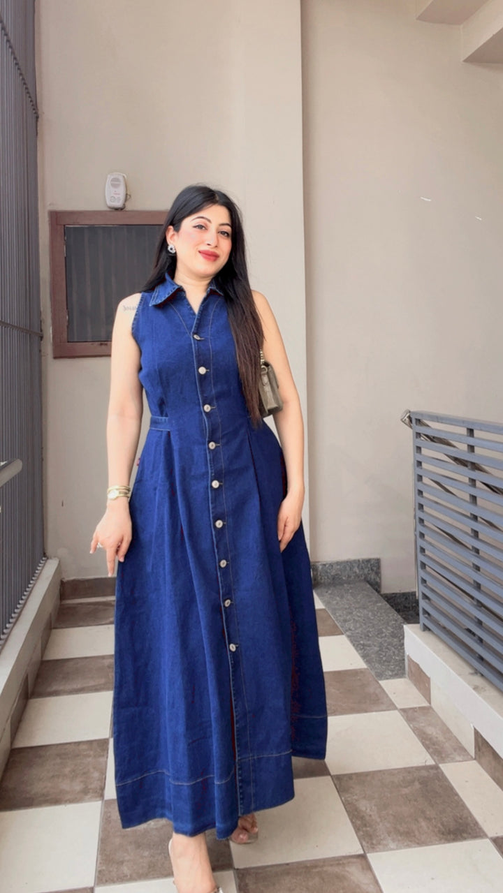 "ZYNA"-DENIM DRESS