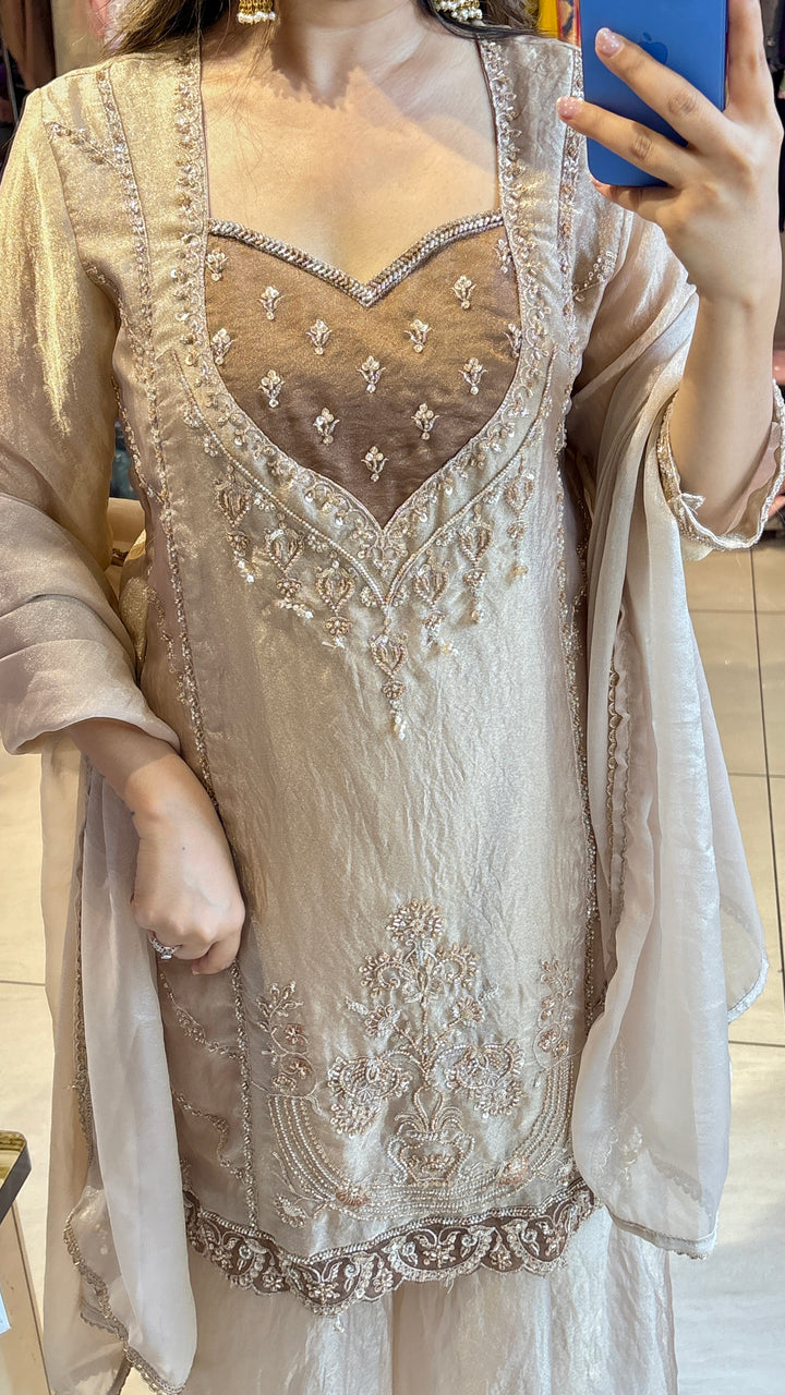 "avira"-festive embellishded three piece suit