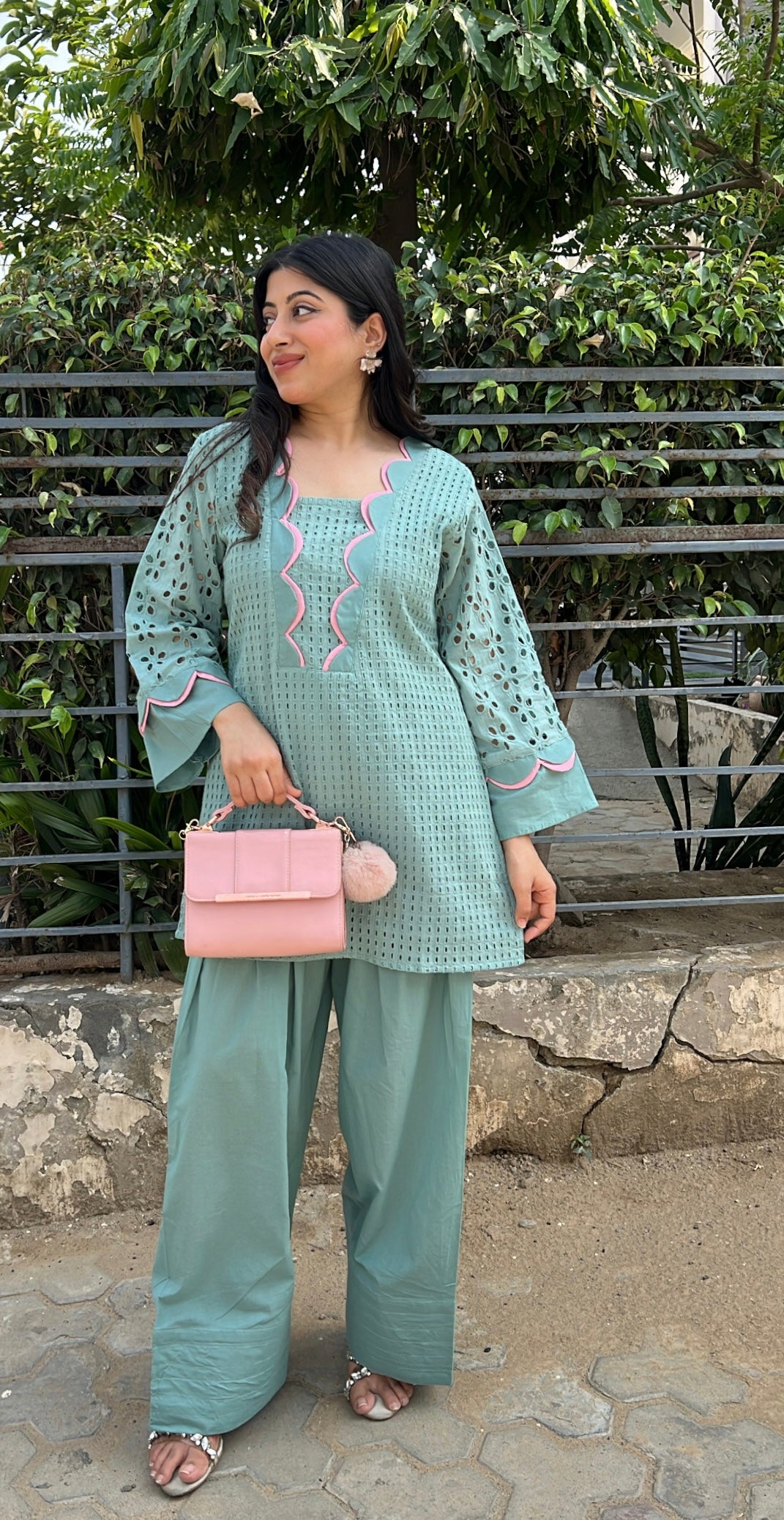 "NORA"-SCHIFFLI TWO PIECE SET