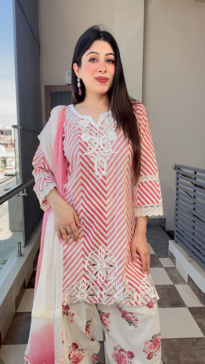 "BANI"-PINK FARSHI SALWAR SUIT