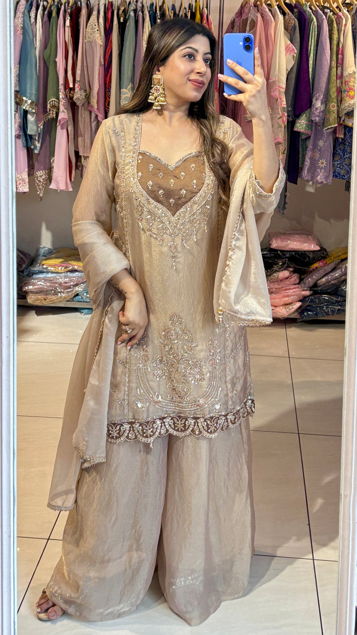 "avira"-festive embellishded three piece suit