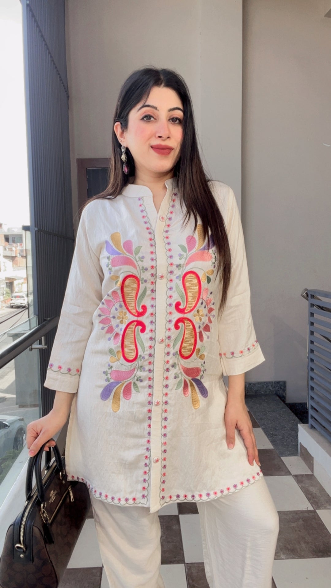 "ALYA"-FLORAL EMBROIDERY CO-ORD
