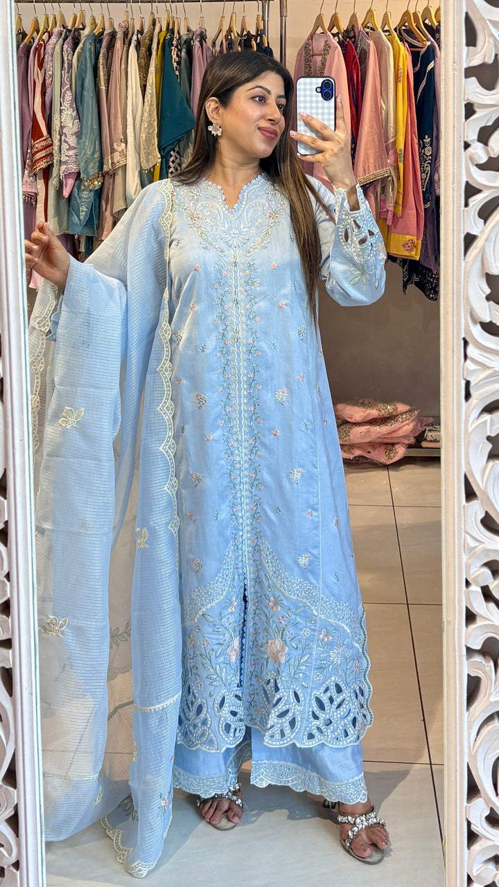"AZZA"-PAKISTANI THREE PIECE SUIT SET