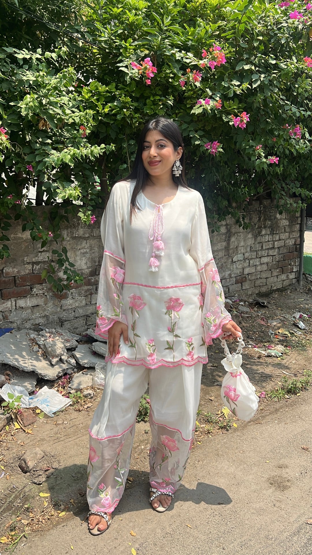 "aizel"-two piece set with potli bag