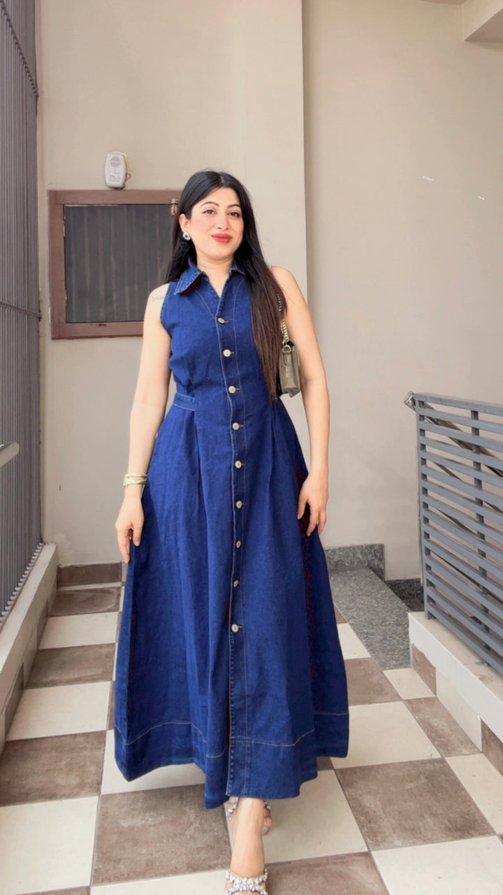 "ZYNA"-DENIM DRESS
