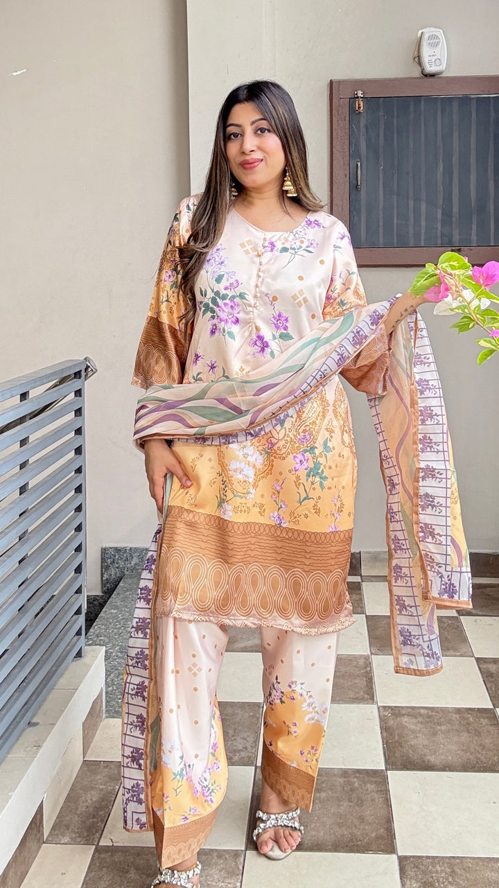 "lily"-PRINTED THEREE PIECE SET