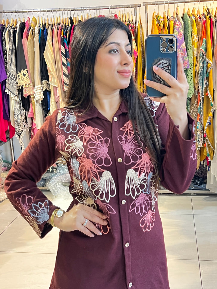 "AALIA"-FLORAL EMBROIDERY CO-ORD