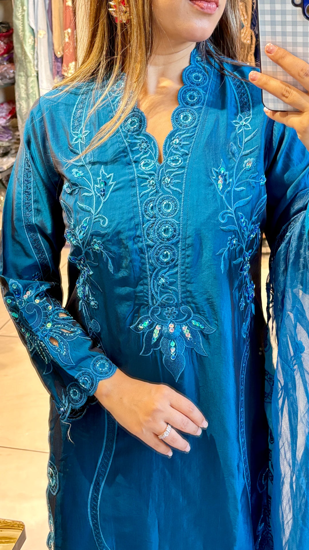 "nadia"-pakistani three piece set