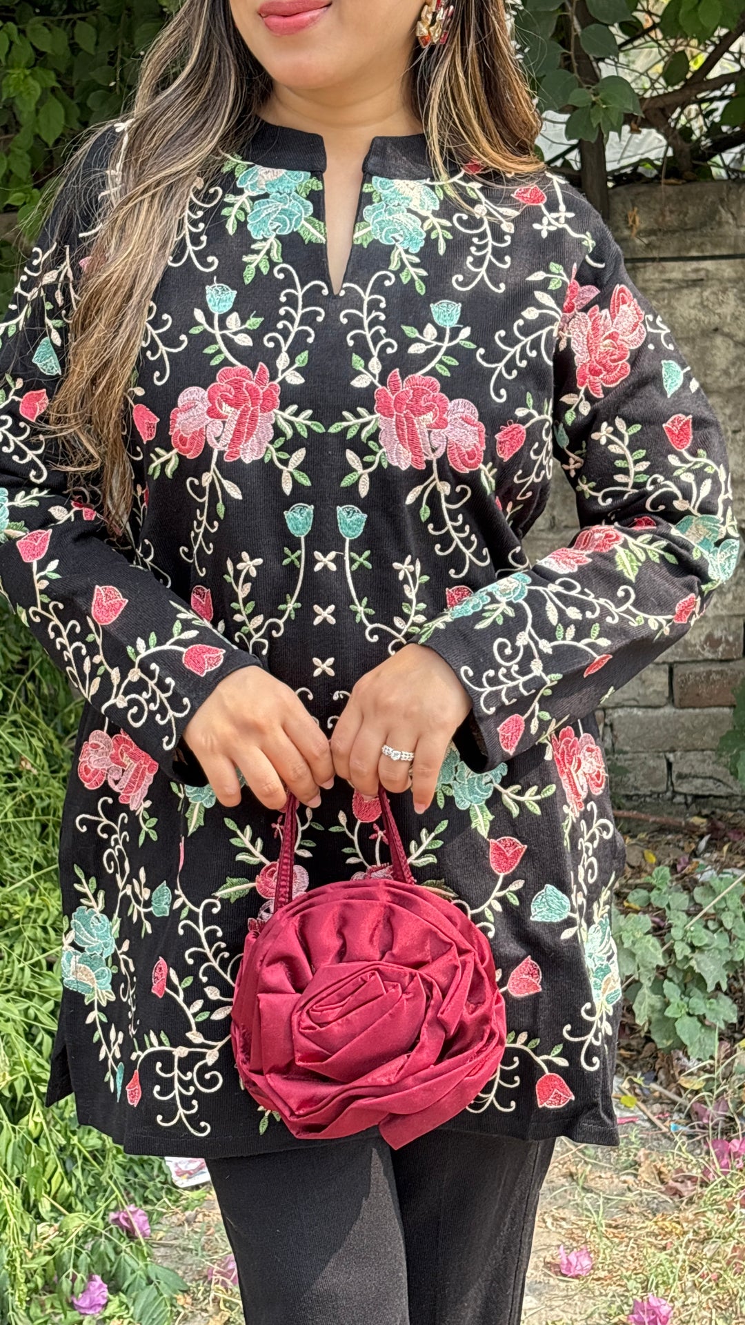 "ADIL"-FLORAL EMBROIDERY CO-ORD
