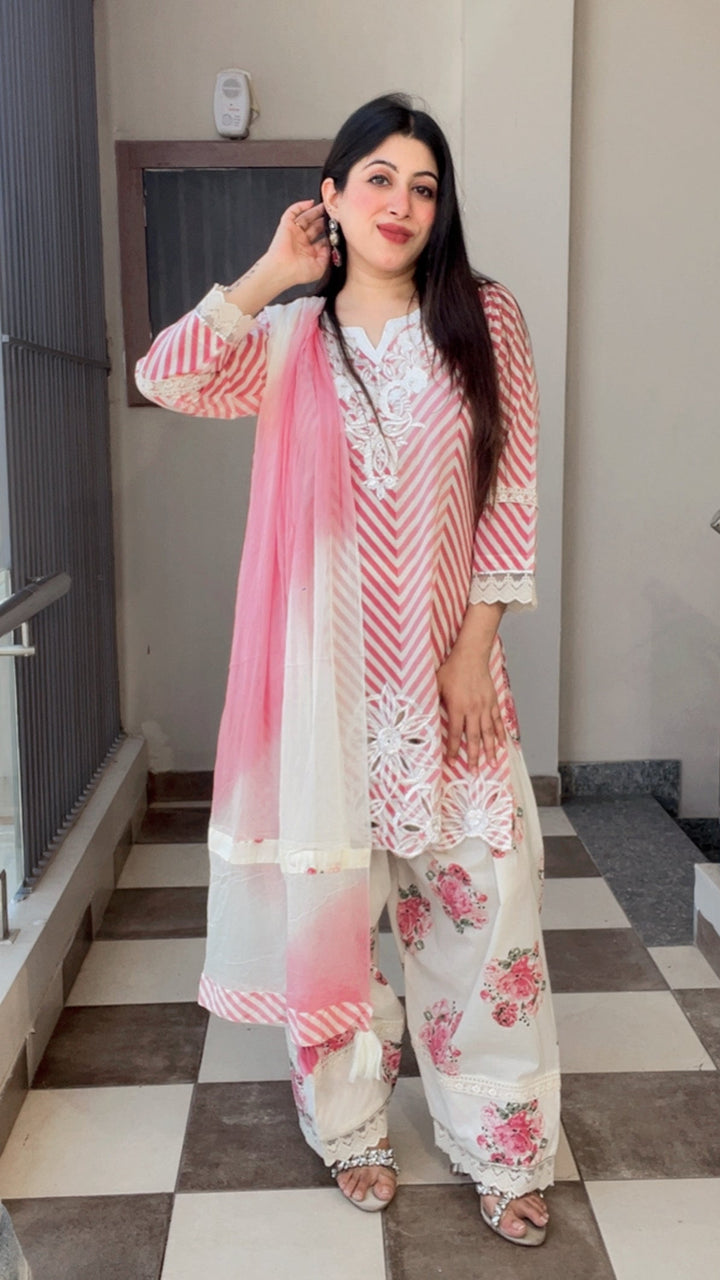 "BANI"-PINK FARSHI SALWAR SUIT