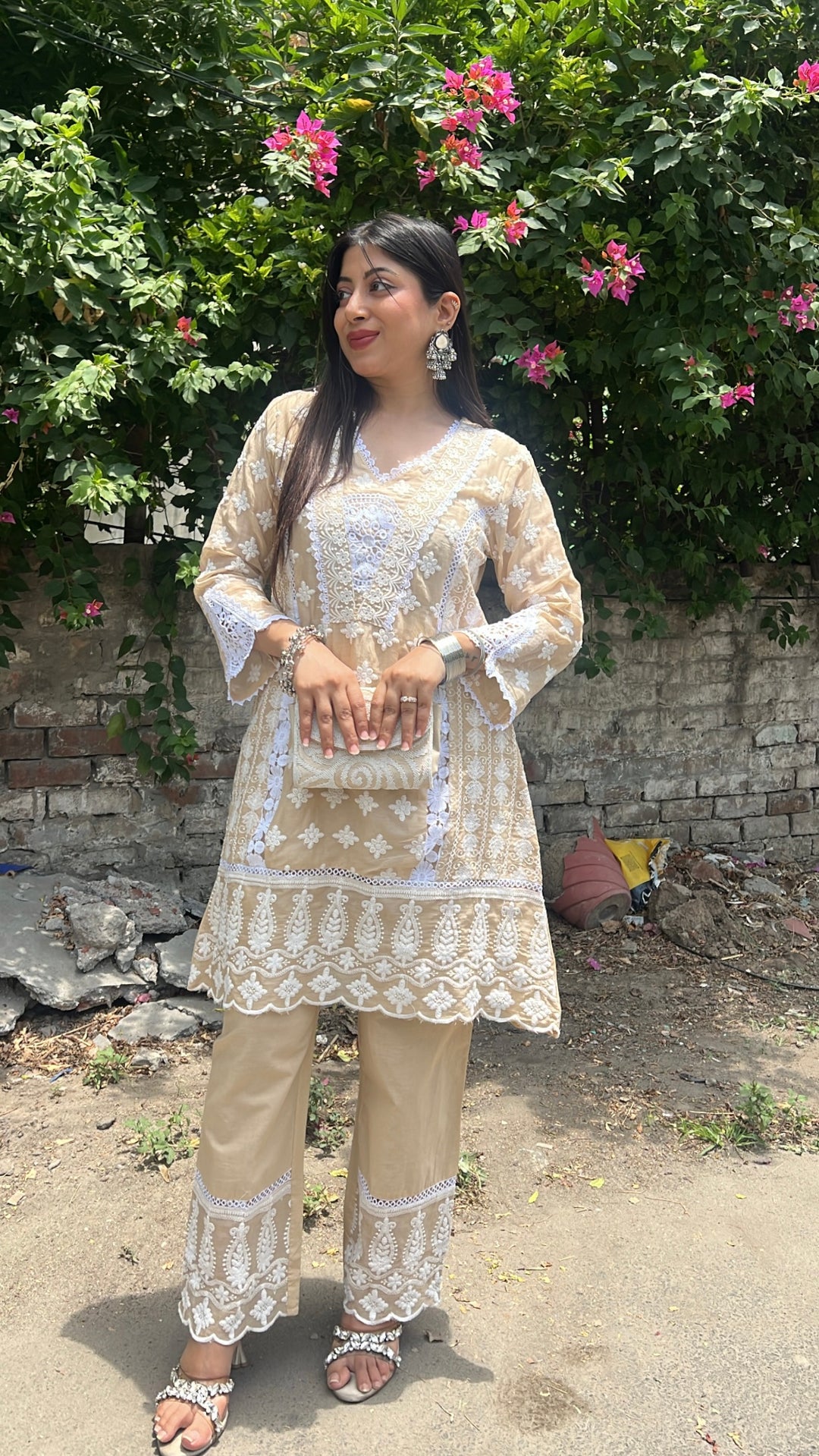 "kasani"-lucknowi kurta set