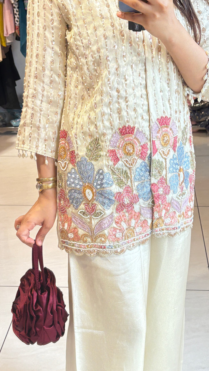 "VEDA"-EMBELLISHED TWO PIECE SET