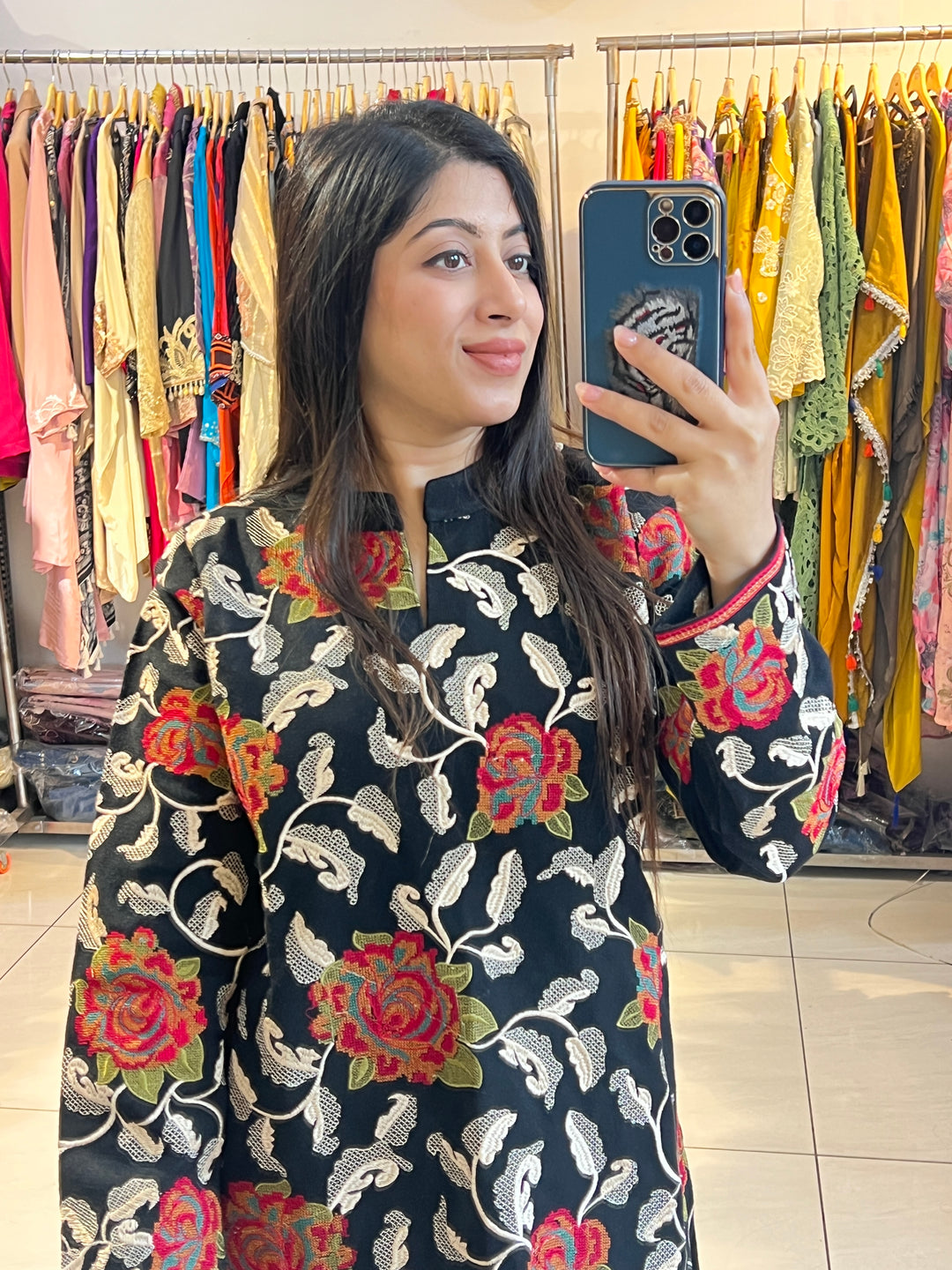 "KANGNA"-FLORAL EMBROIDERY WINTER CO-ORD