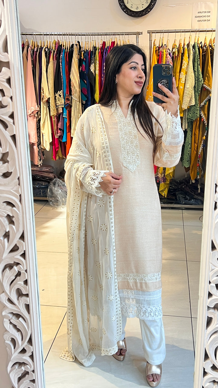 "MEHAK"-WOOLEN 3PC SUIT SET