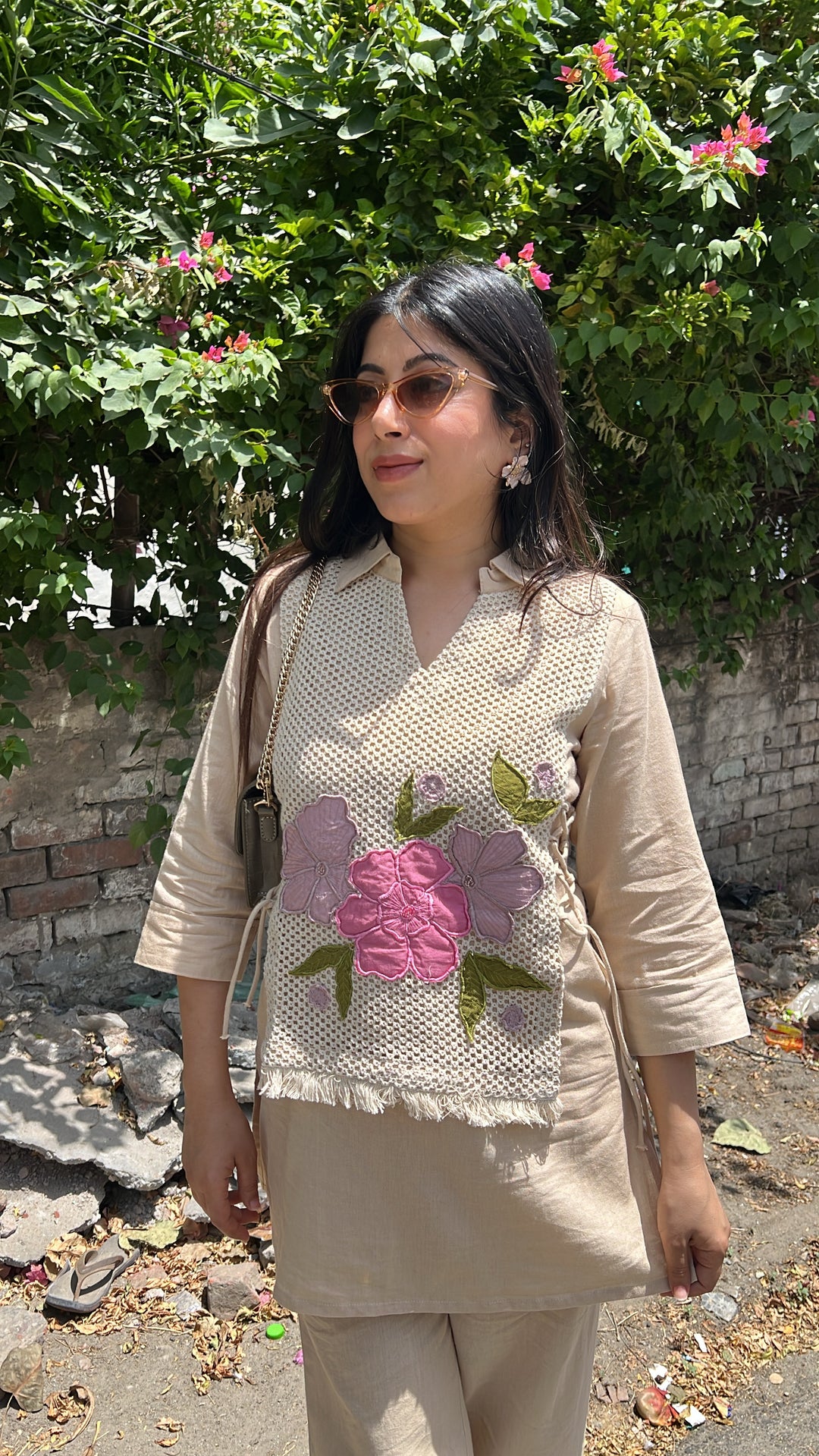 "lily"-floral two piece co-ord