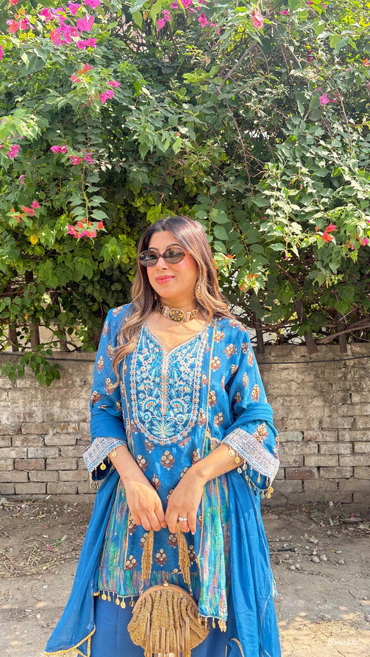 "Hafsa"-festive three piece set