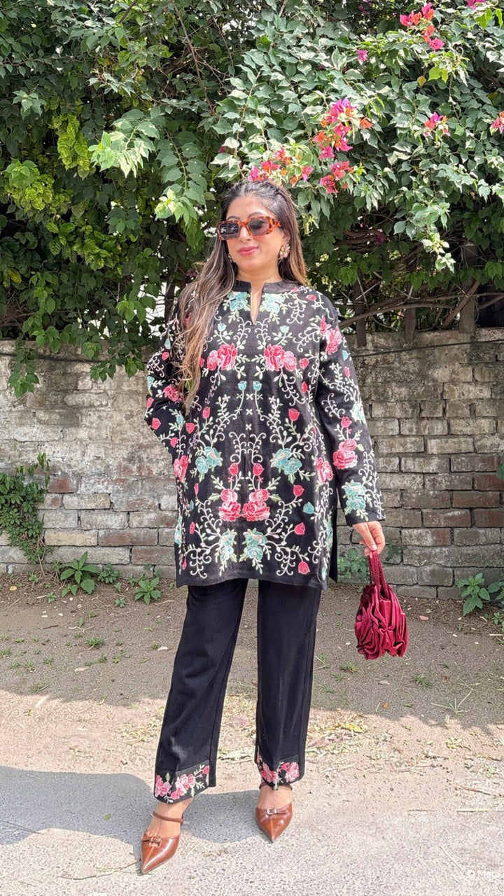 "ADIL"-FLORAL EMBROIDERY CO-ORD