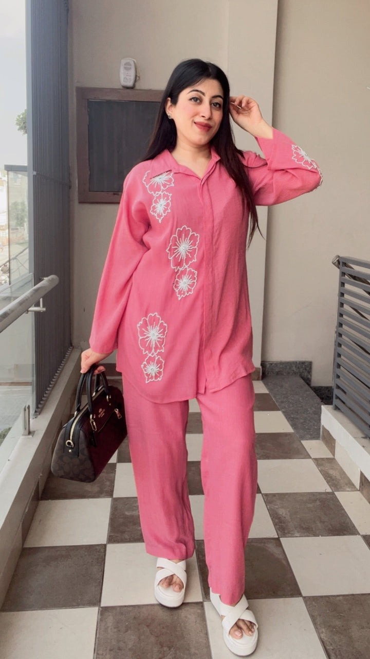 "DAISY"-FLORAL HANDWORK CO-ORD