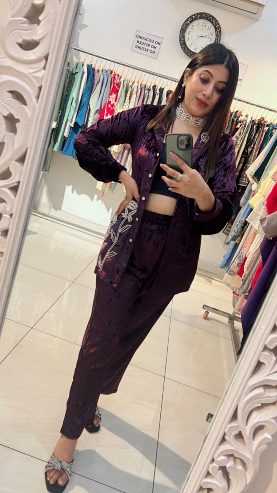 PURPLE HANDWORKED CO-ORD