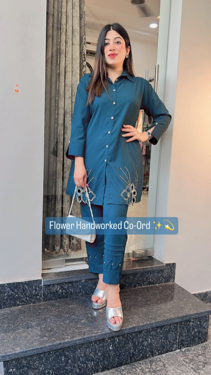 FLOWER HANDWORK  CO-ORD