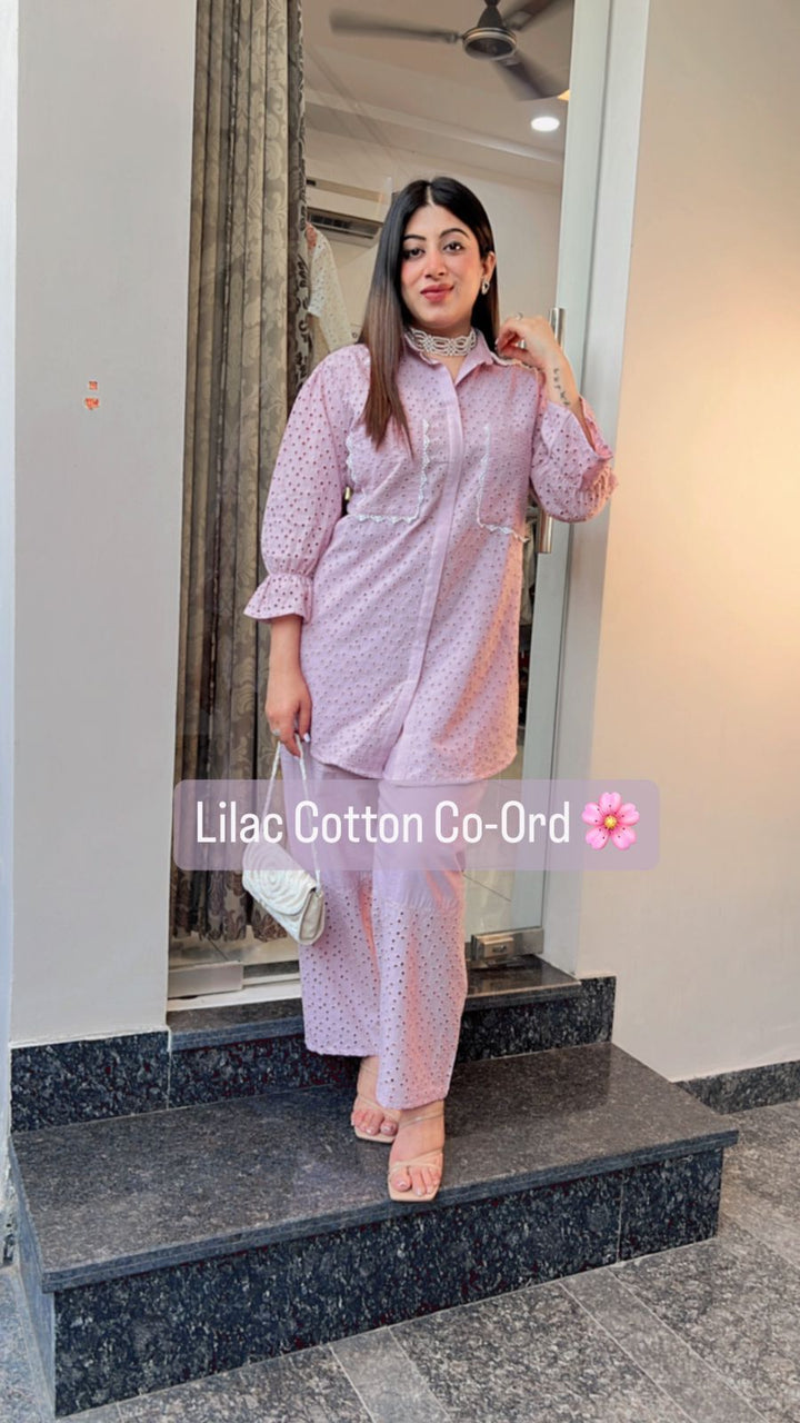 LILAC COTTON CO-ORD