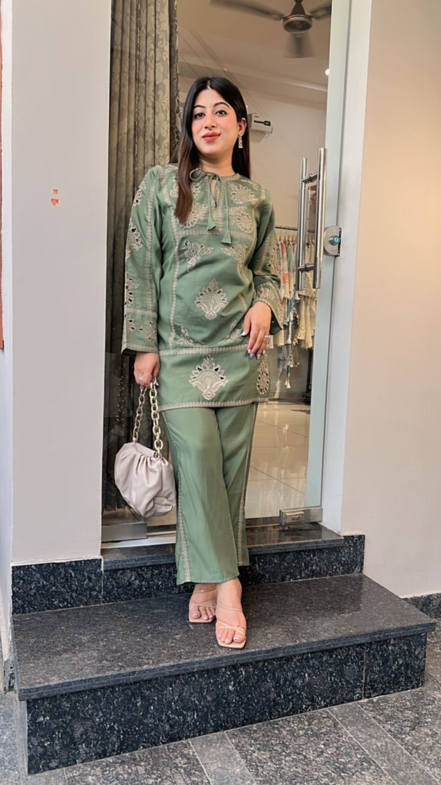 GREEN LASER CUT CO-ORD