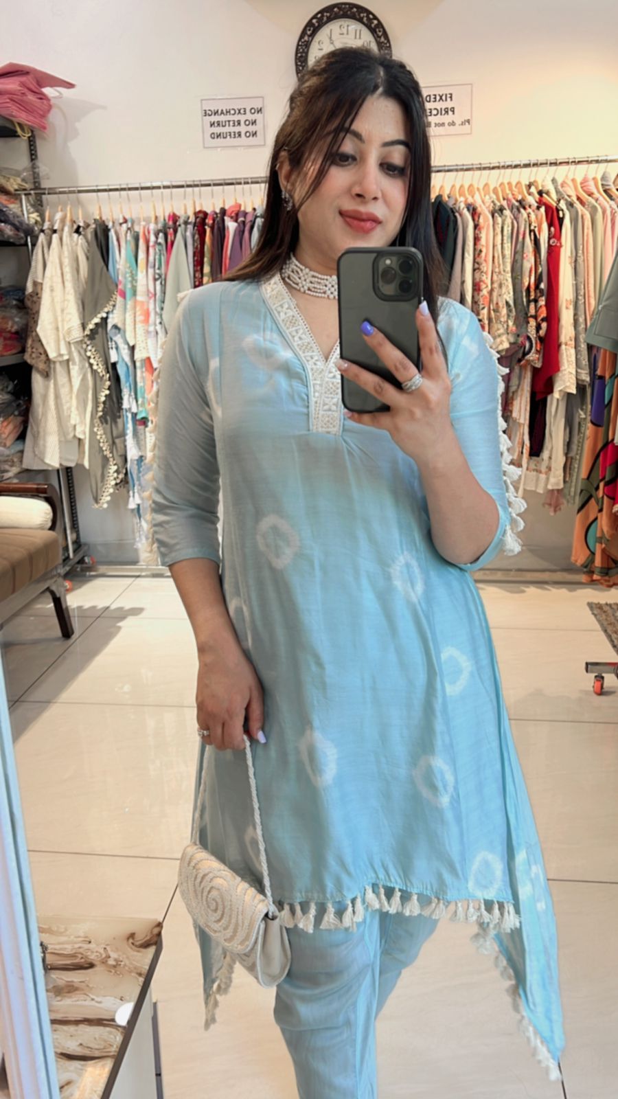 POWDER BLUE TULIP PANTS CO-ORD