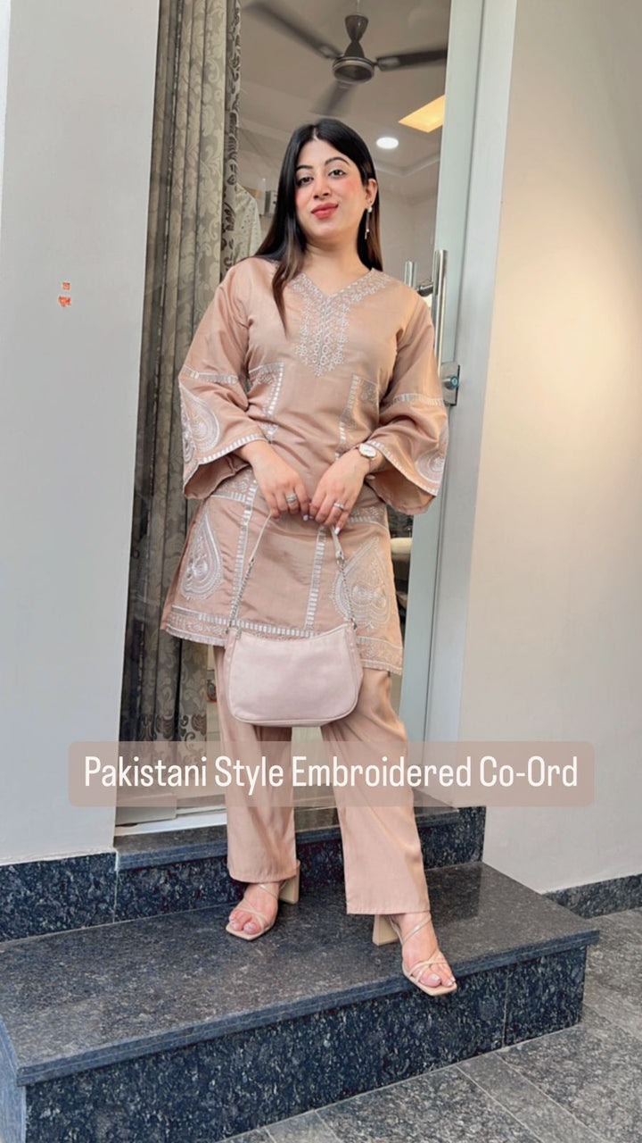 PAKISTANI STYLE EMBROIDERED CO-ORD SET