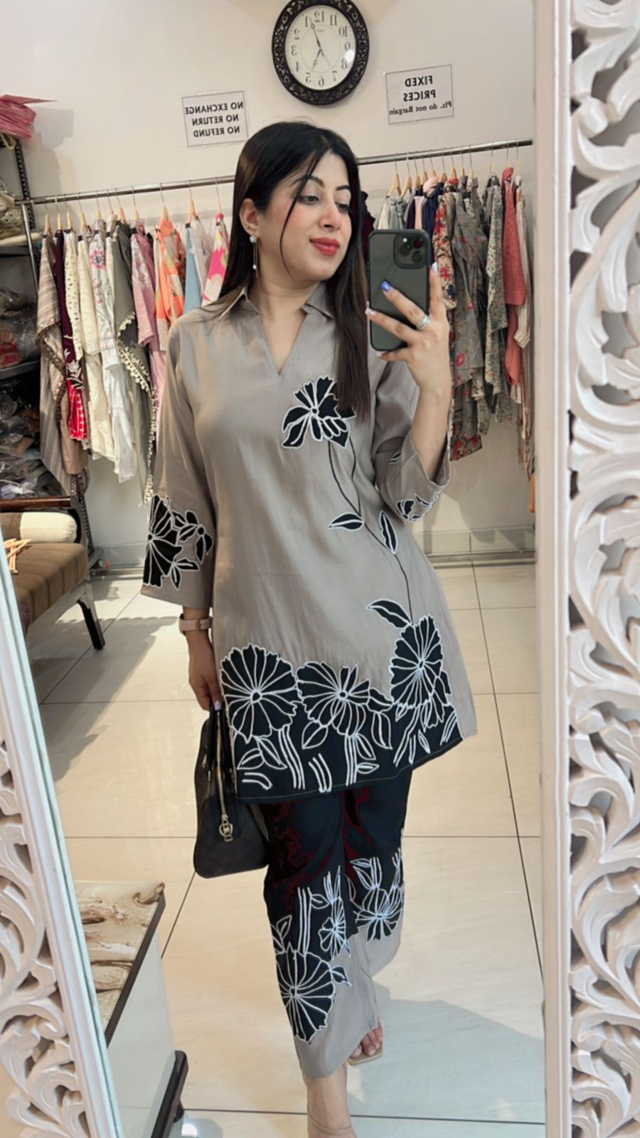 FLOWER EMBROIDERED CO-ORD