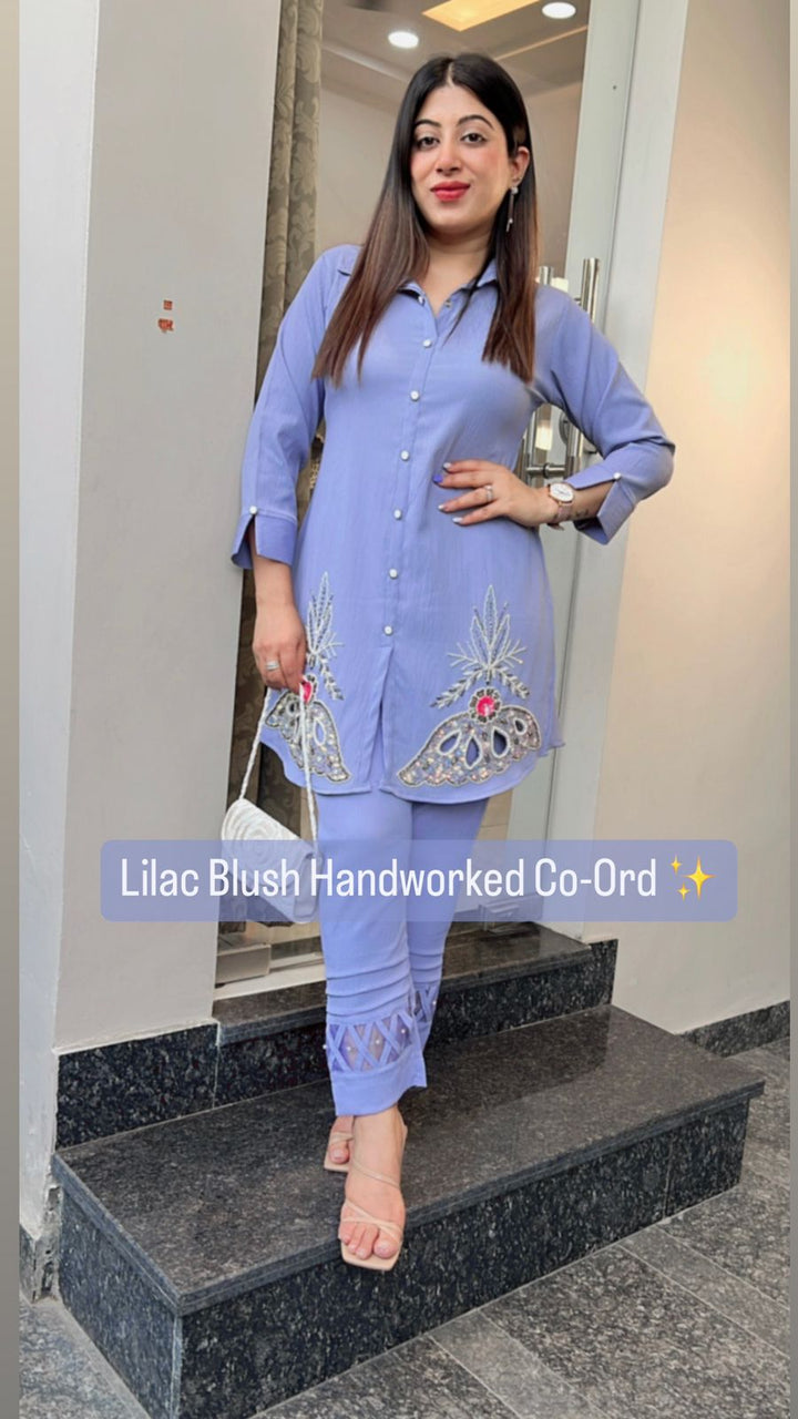 LILAC BLUSH HANDWORKED CO-ORD