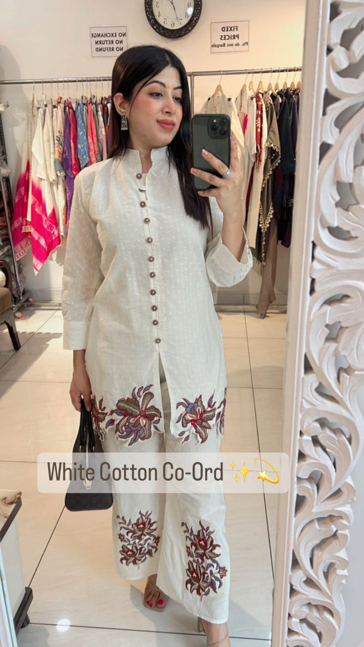 WHITE COTTON CO-ORD
