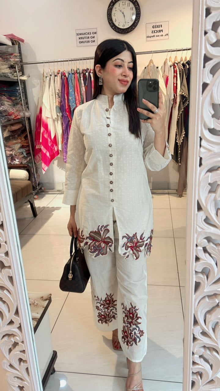 WHITE COTTON CO-ORD