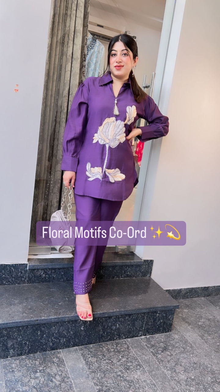 INRTICATE FLOWER  MOTIFS CO-ORD