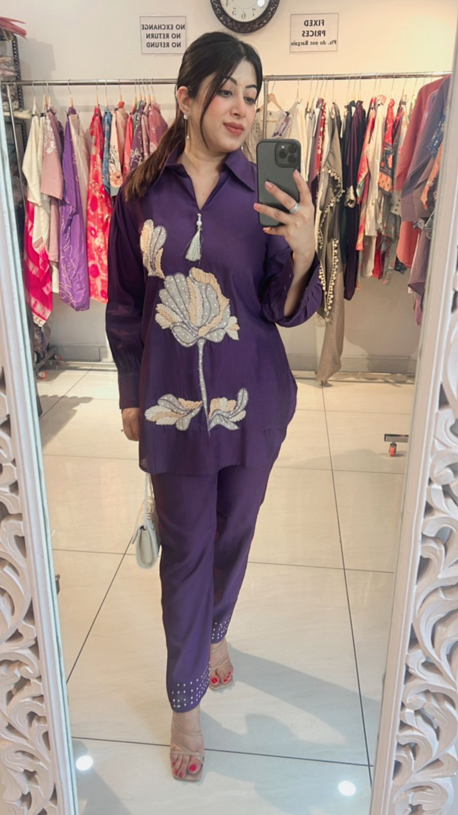 INRTICATE FLOWER  MOTIFS CO-ORD