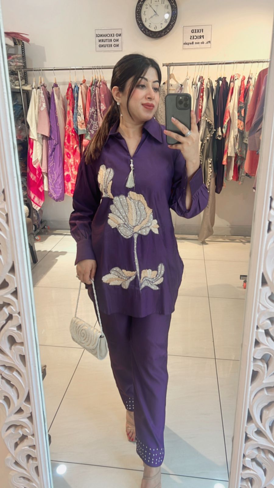 INRTICATE FLOWER  MOTIFS CO-ORD