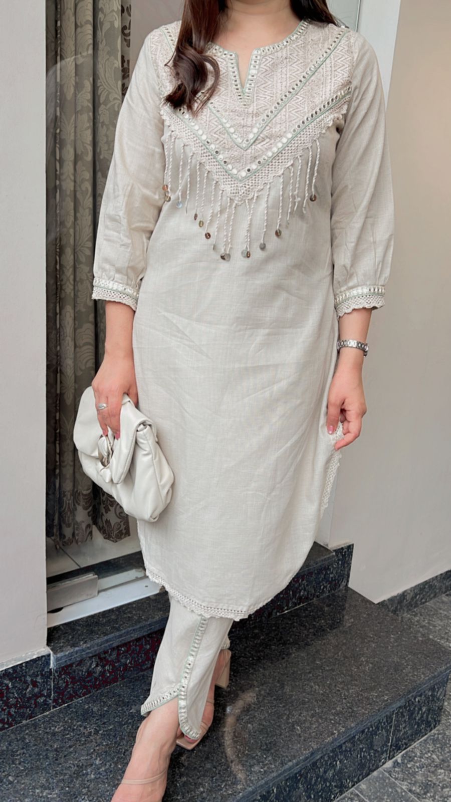 DHOTI PANTS CO-ORD WITH LACE DETAILING