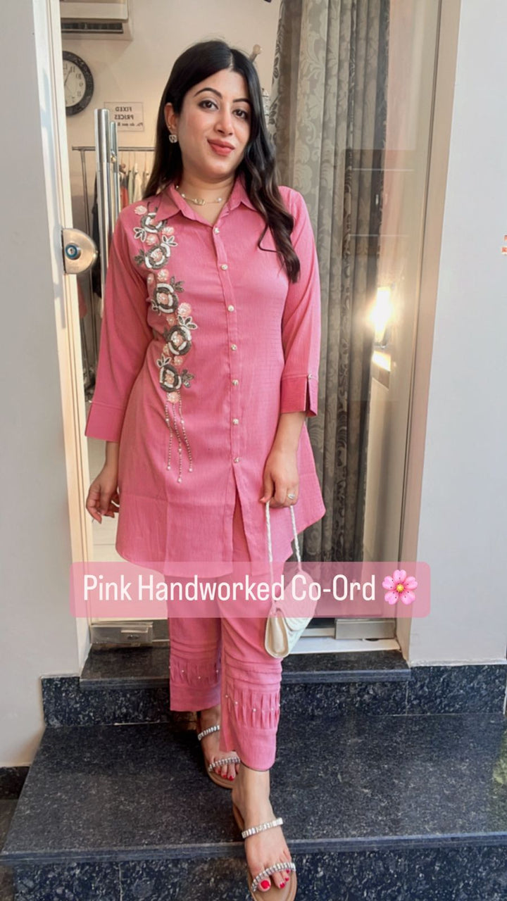 PINK HANDWORKED CO-ORD