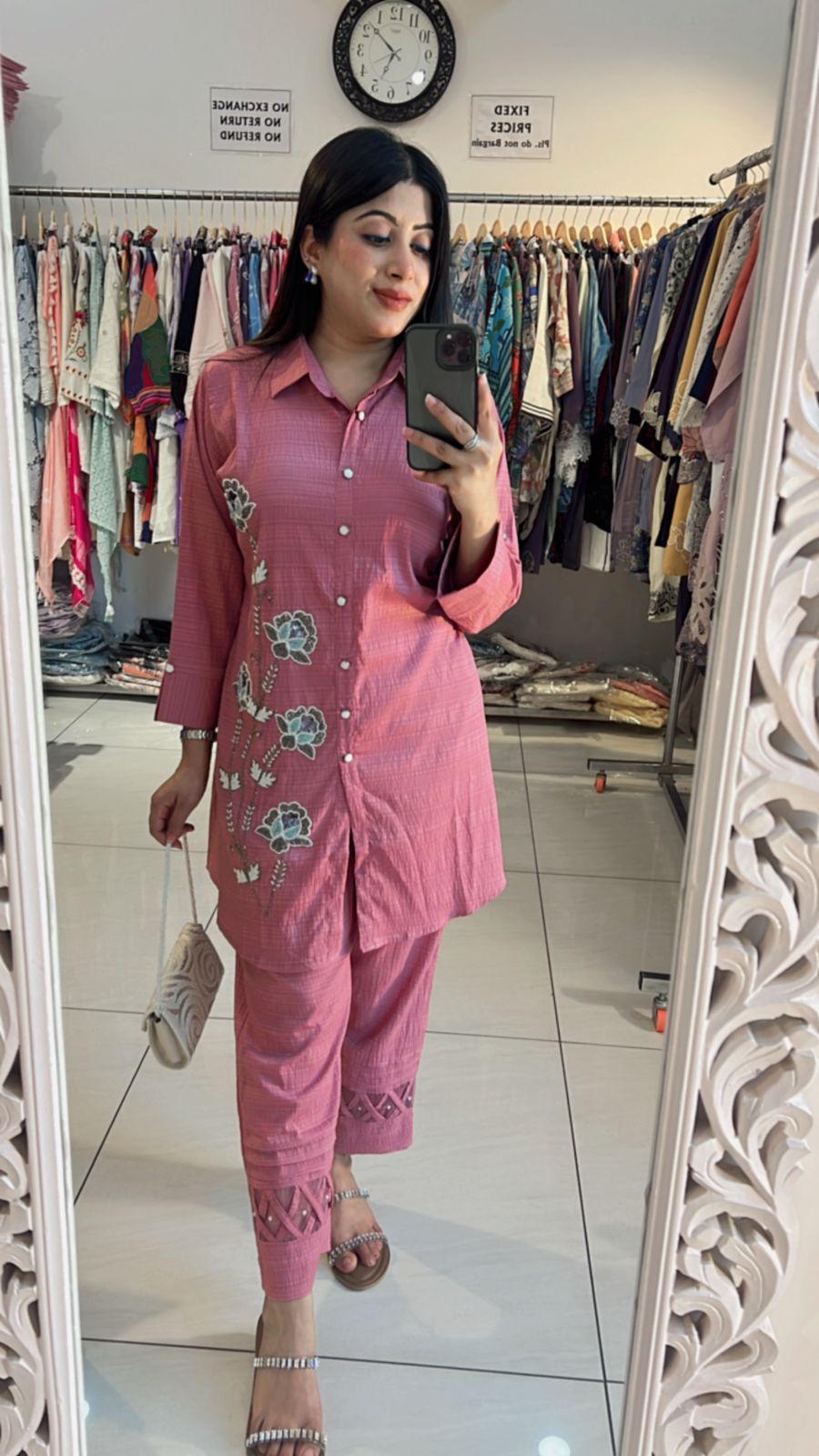 PINK HANDWORKED CO-ORD