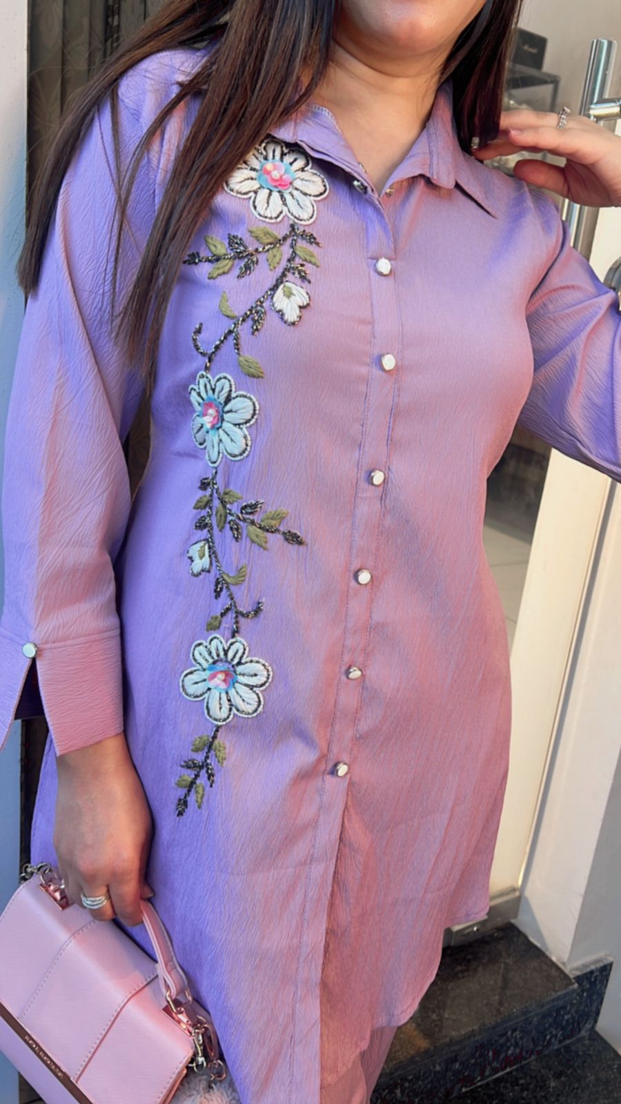 LAVENDER HANDWORKED  & THREAD EMBROIDERY CO-ORD