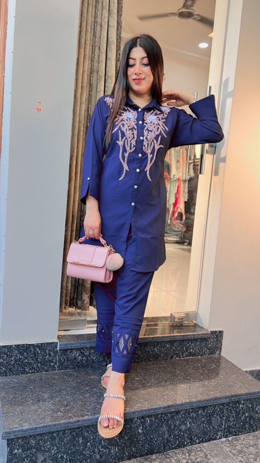 ROYAL BLUE HANDWORKED CO-ORD