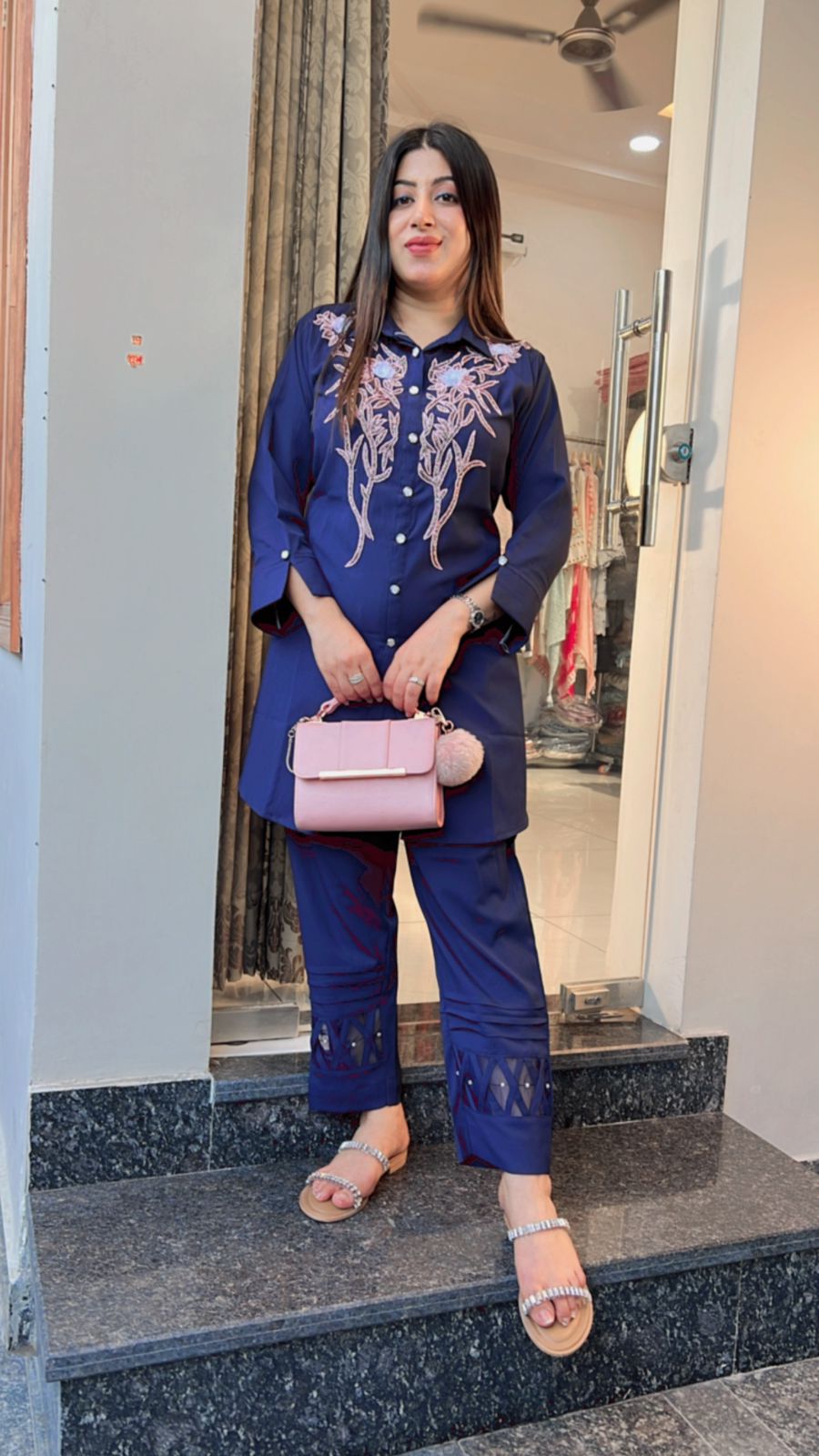 ROYAL BLUE HANDWORKED CO-ORD